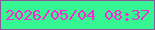 文字の大きさ：5、枠の色：895799、背景の色：35f692、文字の色：f929d2 無料ブログパーツのブログ時計