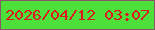 文字の大きさ：2、枠の色：895868、背景の色：4ddf3a、文字の色：de1720 無料ブログパーツのブログ時計