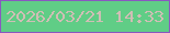 文字の大きさ：3、枠の色：8958c0、背景の色：60cd86、文字の色：d0beb5 無料ブログパーツのブログ時計