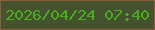 文字の大きさ：1、枠の色：895f33、背景の色：445230、文字の色：4bad19 無料ブログパーツのブログ時計