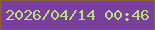 文字の大きさ：3、枠の色：896135、背景の色：7a3f9d、文字の色：b9e17b 無料ブログパーツのブログ時計