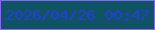 文字の大きさ：4、枠の色：8964f8、背景の色：0f5463、文字の色：253bdb 無料ブログパーツのブログ時計