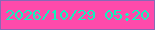 文字の大きさ：4、枠の色：8968b6、背景の色：fe4aab、文字の色：13f3bb 無料ブログパーツのブログ時計