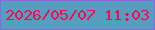文字の大きさ：4、枠の色：8968e1、背景の色：569dc0、文字の色：f20b4f 無料ブログパーツのブログ時計