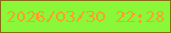文字の大きさ：2、枠の色：896918、背景の色：8af838、文字の色：f6a127 無料ブログパーツのブログ時計