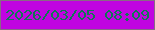 文字の大きさ：3、枠の色：896985、背景の色：c004e1、文字の色：0f7755 無料ブログパーツのブログ時計