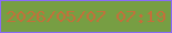 文字の大きさ：5、枠の色：896af9、背景の色：779e43、文字の色：c2703b 無料ブログパーツのブログ時計