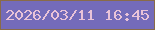 文字の大きさ：2、枠の色：896b48、背景の色：746bba、文字の色：e9c3d8 無料ブログパーツのブログ時計