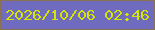 文字の大きさ：5、枠の色：897050、背景の色：6f6bbe、文字の色：d6e402 無料ブログパーツのブログ時計