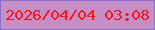 文字の大きさ：1、枠の色：8970ce、背景の色：c58ec4、文字の色：fa151c 無料ブログパーツのブログ時計
