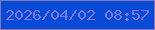 文字の大きさ：1、枠の色：8973b7、背景の色：064ad5、文字の色：7b79e7 無料ブログパーツのブログ時計