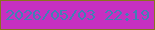 文字の大きさ：1、枠の色：89741d、背景の色：c630c1、文字の色：4181b5 無料ブログパーツのブログ時計
