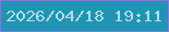 文字の大きさ：2、枠の色：8974e1、背景の色：2094b4、文字の色：b2dfe4 無料ブログパーツのブログ時計