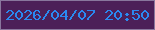 文字の大きさ：5、枠の色：89769d、背景の色：4c1f58、文字の色：2a89f0 無料ブログパーツのブログ時計