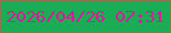 文字の大きさ：3、枠の色：89774f、背景の色：1bad55、文字の色：dc1a99 無料ブログパーツのブログ時計