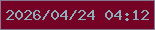 文字の大きさ：3、枠の色：897892、背景の色：740326、文字の色：8eaebc 無料ブログパーツのブログ時計