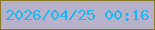 文字の大きさ：4、枠の色：897922、背景の色：b8b1ca、文字の色：1fb5f0 無料ブログパーツのブログ時計