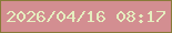 文字の大きさ：1、枠の色：897a39、背景の色：d38e91、文字の色：e5eebf 無料ブログパーツのブログ時計