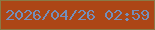 文字の大きさ：4、枠の色：897a46、背景の色：ac4616、文字の色：748ebb 無料ブログパーツのブログ時計