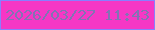 文字の大きさ：3、枠の色：897efe、背景の色：f637c5、文字の色：8373b4 無料ブログパーツのブログ時計