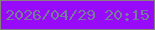 文字の大きさ：2、枠の色：897f80、背景の色：970afa、文字の色：777a9a 無料ブログパーツのブログ時計