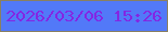 文字の大きさ：2、枠の色：898061、背景の色：5279f8、文字の色：8426e3 無料ブログパーツのブログ時計