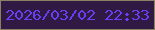 文字の大きさ：5、枠の色：898161、背景の色：301943、文字の色：6840f3 無料ブログパーツのブログ時計