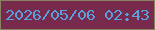 文字の大きさ：3、枠の色：898164、背景の色：772a4b、文字の色：5c9ede 無料ブログパーツのブログ時計