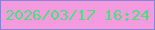 文字の大きさ：2、枠の色：8982d6、背景の色：f49be0、文字の色：47e079 無料ブログパーツのブログ時計