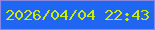 文字の大きさ：2、枠の色：8988e0、背景の色：2166f0、文字の色：caea10 無料ブログパーツのブログ時計