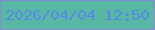 文字の大きさ：1、枠の色：898ad4、背景の色：58b8a4、文字の色：558be9 無料ブログパーツのブログ時計