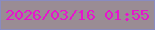 文字の大きさ：5、枠の色：898bc1、背景の色：9a8c94、文字の色：e615cd 無料ブログパーツのブログ時計