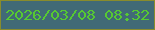 文字の大きさ：5、枠の色：898c2c、背景の色：416a76、文字の色：56c932 無料ブログパーツのブログ時計