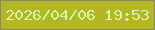 文字の大きさ：5、枠の色：898c4a、背景の色：b4b624、文字の色：d4f6a9 無料ブログパーツのブログ時計