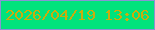文字の大きさ：4、枠の色：8993d4、背景の色：01e37c、文字の色：cbac0c 無料ブログパーツのブログ時計