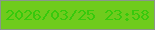 文字の大きさ：1、枠の色：89968b、背景の色：6fcb1d、文字の色：37c90c 無料ブログパーツのブログ時計