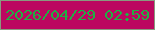 文字の大きさ：3、枠の色：899a7f、背景の色：bc0760、文字の色：1faf43 無料ブログパーツのブログ時計