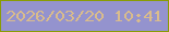 文字の大きさ：3、枠の色：899c04、背景の色：9493ce、文字の色：d9bc8c 無料ブログパーツのブログ時計