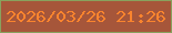 文字の大きさ：2、枠の色：89a15d、背景の色：a6563a、文字の色：f9842e 無料ブログパーツのブログ時計