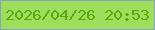 文字の大きさ：3、枠の色：89a2c0、背景の色：9dde5c、文字の色：5ca80a 無料ブログパーツのブログ時計