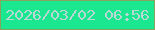 文字の大きさ：5、枠の色：89a35e、背景の色：1be790、文字の色：b9d8d5 無料ブログパーツのブログ時計