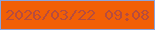 文字の大きさ：5、枠の色：89a4dd、背景の色：f15f06、文字の色：b64c3f 無料ブログパーツのブログ時計