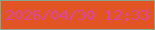 文字の大きさ：1、枠の色：89a68c、背景の色：e35425、文字の色：d9489c 無料ブログパーツのブログ時計