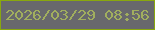 文字の大きさ：1、枠の色：89a70e、背景の色：68686c、文字の色：a1ae5e 無料ブログパーツのブログ時計
