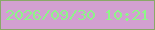 文字の大きさ：3、枠の色：89a868、背景の色：d2a0d1、文字の色：8ef589 無料ブログパーツのブログ時計