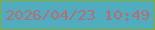 文字の大きさ：3、枠の色：89a933、背景の色：50adbf、文字の色：b76e70 無料ブログパーツのブログ時計