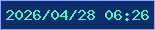 文字の大きさ：3、枠の色：89a9fe、背景の色：0e2e69、文字の色：4bf4c6 無料ブログパーツのブログ時計