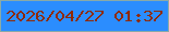 文字の大きさ：1、枠の色：89aaa8、背景の色：2b8dfe、文字の色：8f2a05 無料ブログパーツのブログ時計