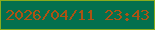 文字の大きさ：3、枠の色：89ac1d、背景の色：03704e、文字の色：ad5213 無料ブログパーツのブログ時計