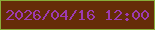 文字の大きさ：1、枠の色：89ad39、背景の色：652c08、文字の色：9d3ab1 無料ブログパーツのブログ時計